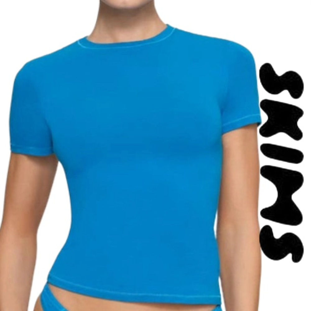 SKIMS • Mykonos RIBBED Short Sleeve T-Shirt : RARE ! Limited Edition